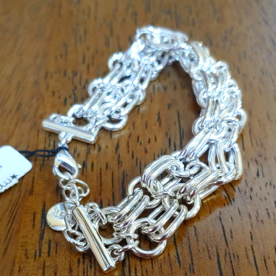 Silver Double Link Chain Bracelet